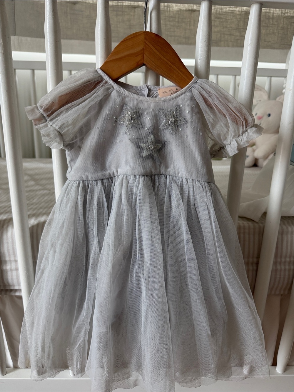 Tutu Du Monde Silver Star Tulle Party Dress for Kids